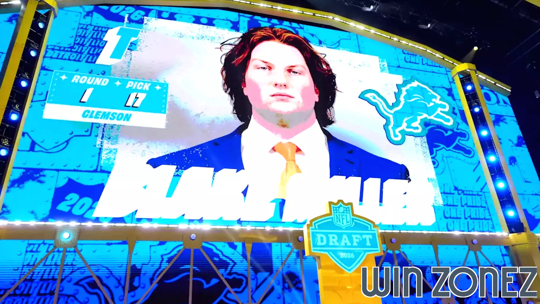 Lions Fans Roar with Mixed Emotions After Detroit Selects Clemson Tackle Blake Miller in 2026 NFL Draft